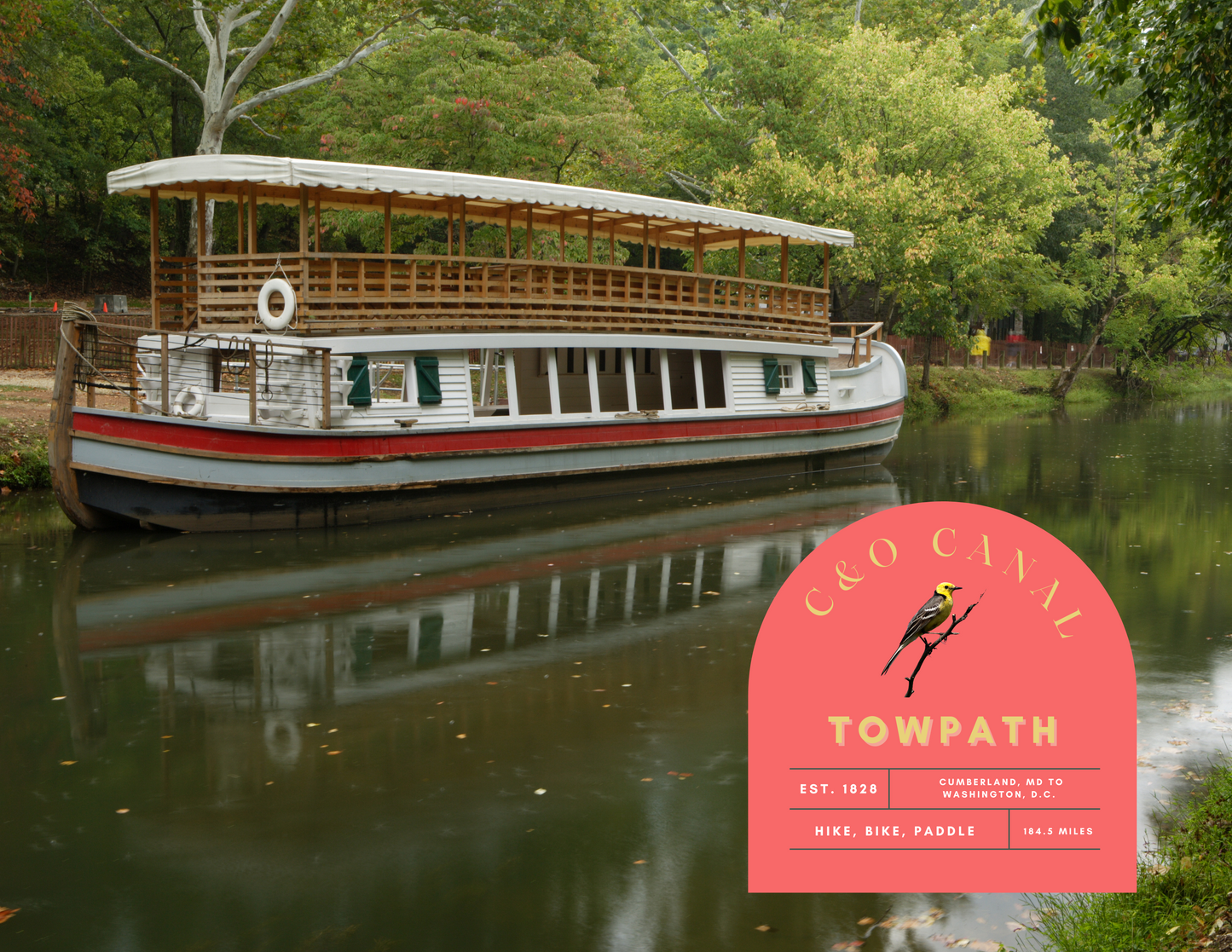 C&O Canal Boat Postcard