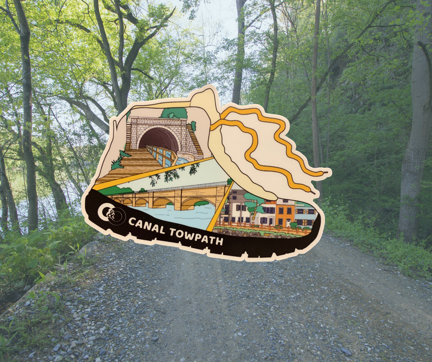 C&O Canal Hiking Boot Sticker