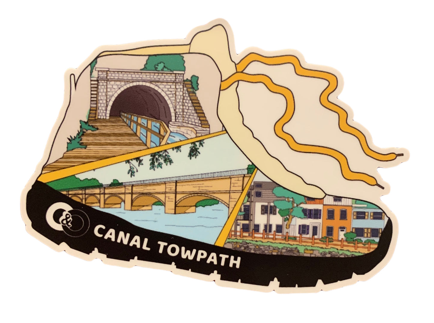 C&O Canal Hiking Boot Sticker