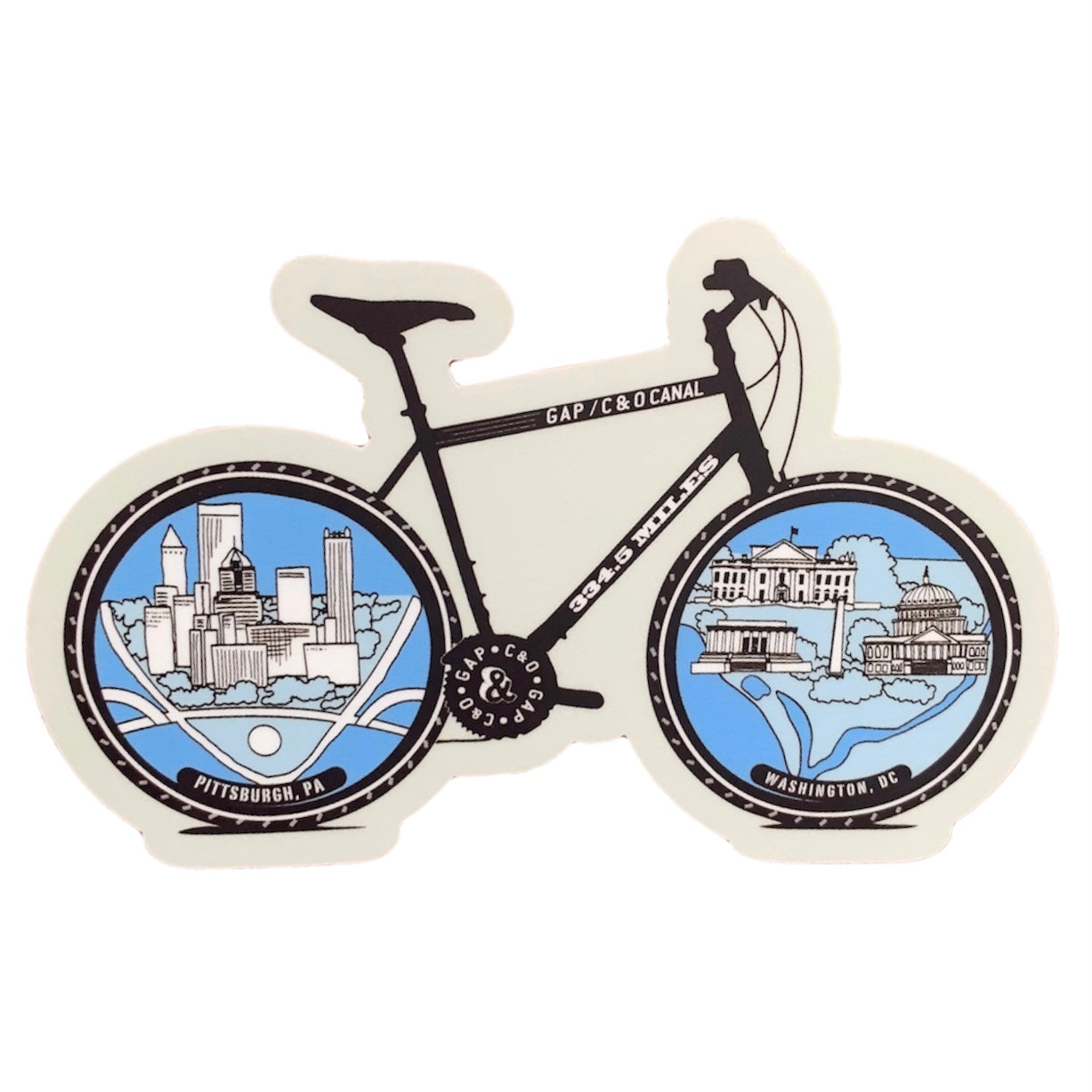 GAP/C&O Canal Bike Sticker 4 inch