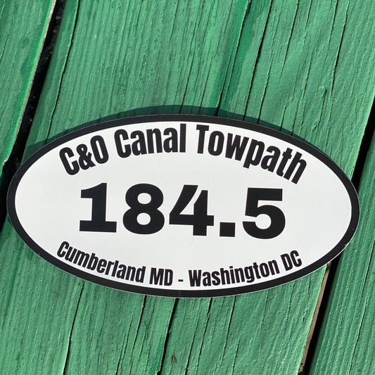 C&O Canal Towpath Sticker 184.5