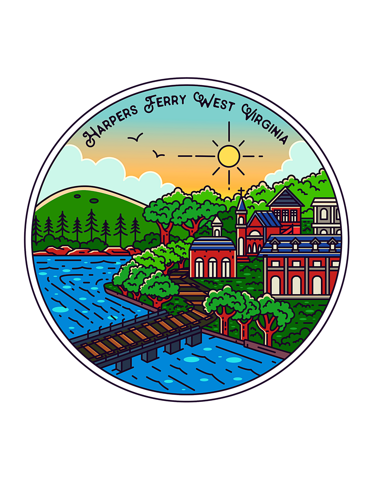 Harpers Ferry West Virginia Sticker