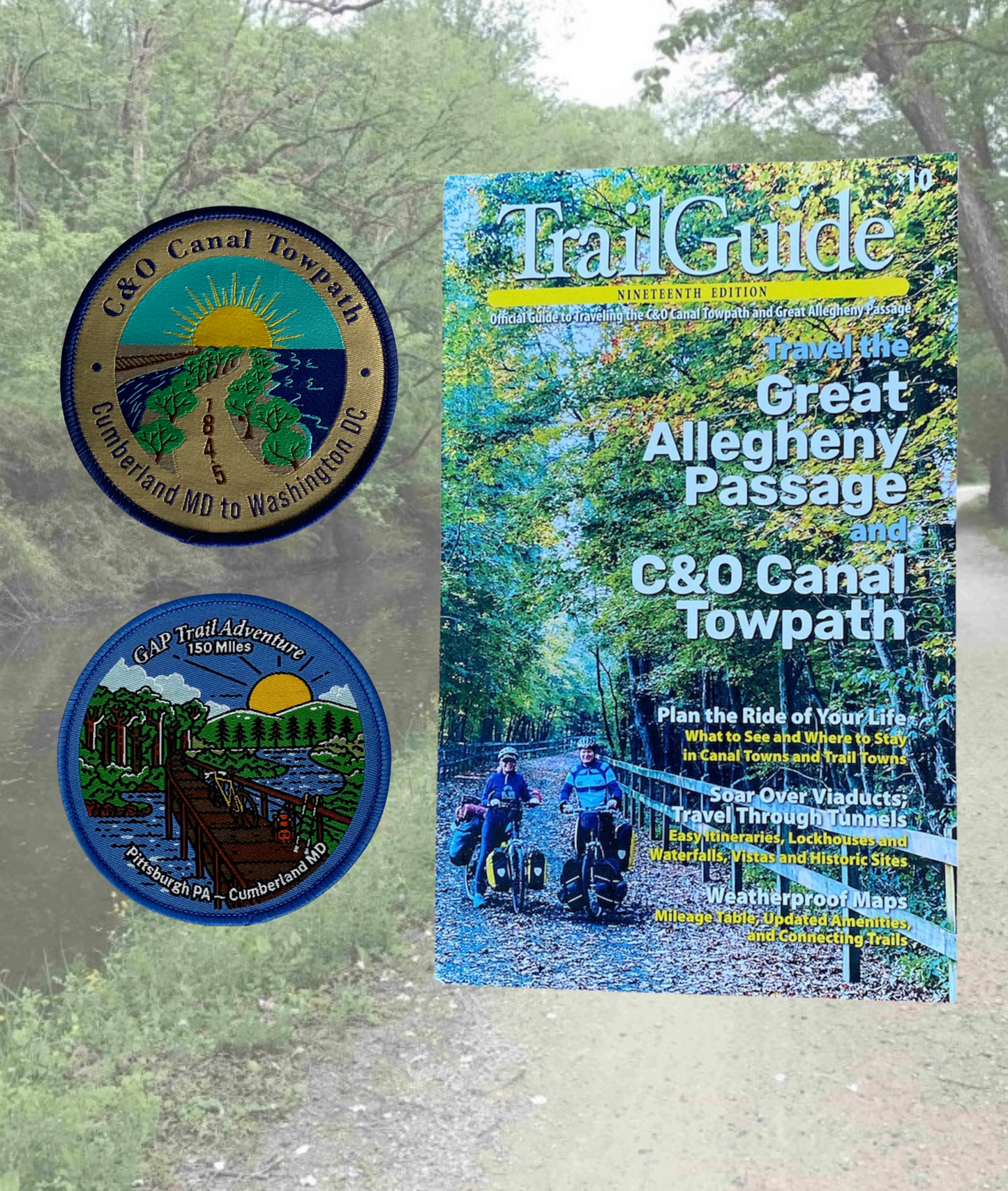 GAP and C&O Canal Trail Guide with Patches Package