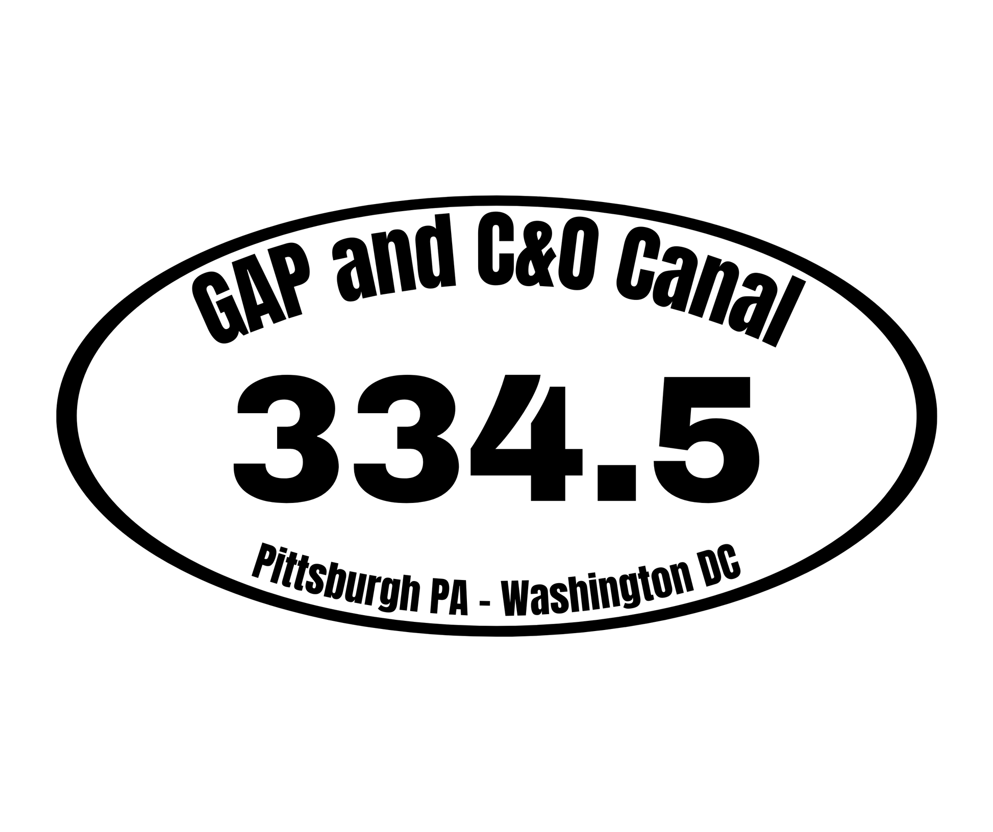 C&O Canal Towpath Magnet 334.4 miles
