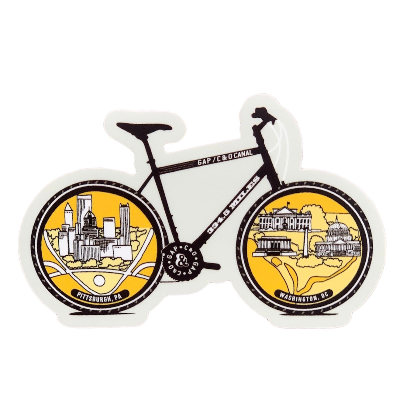 GAP/C&O Canal Bike Sticker 3 inch