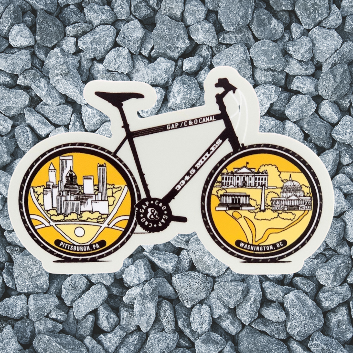 GAP/C&O Canal Bike Sticker 3 inch