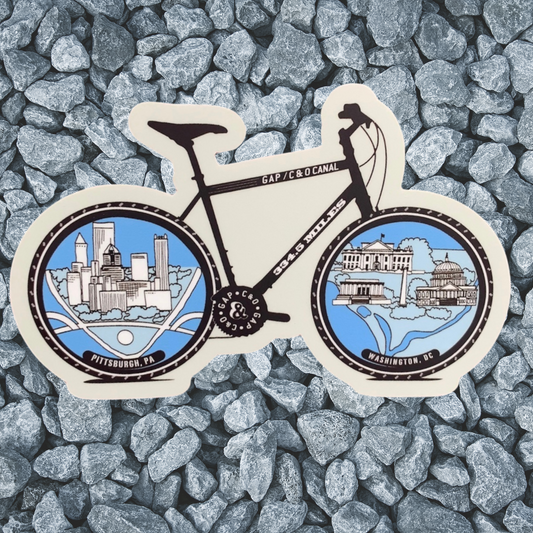 GAP/C&O Canal Bike Sticker 4 inch