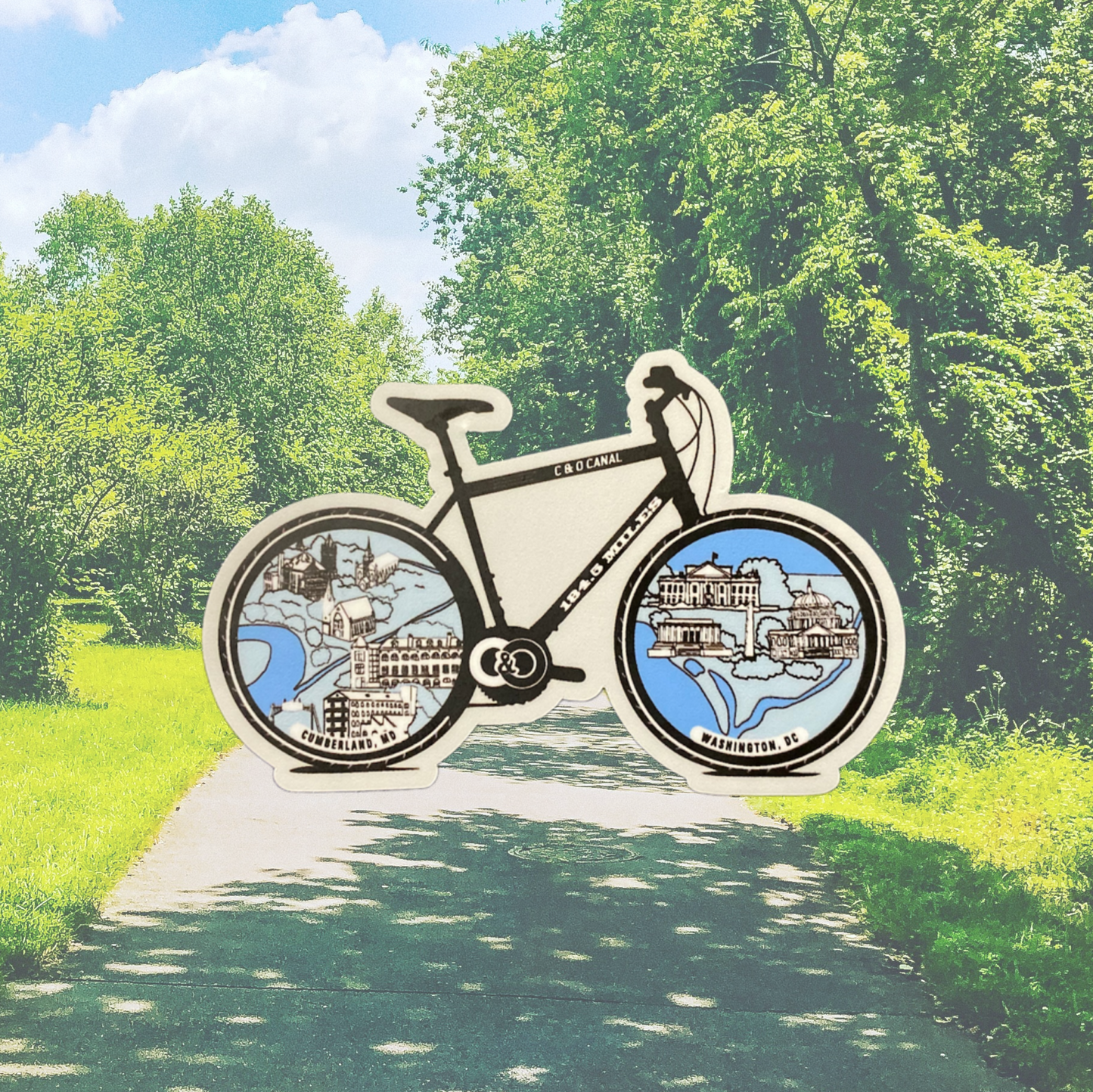 C&O Canal Bike Sticker 3 inch