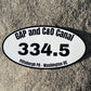 C&O Canal Towpath Sticker 334.5 miles